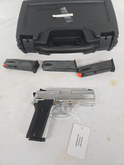 TAURUS PT940 Stainless w/4 Mags, Hard Case .40 S&W