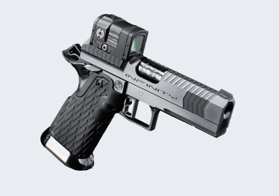 INFINITY FIREARMS Tina Turner AimpointAluminum Full Frame Palmer Grip ACRO Co-Witness Rear2025 9MM LUGER (9x19 PARA) - Image 1 of 1