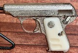 ARMI GALESI Rare engraved Nickel model 9 6.35MM/.25 ACP - 1 of 3