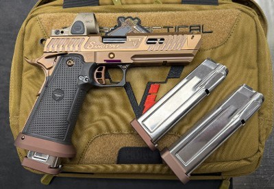 TARAN TACTICAL TTI Sand Viper, 9mm, Bronze Trijicon FDE SRO 9MM LUGER (9x19 PARA) - Image 1 of 1