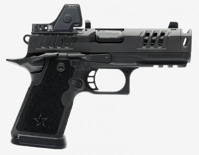 STACCATO HD C4X, DLC COMP BARREL, 9MM PISTOL, TRIJICON TRITIUM NIGHT SIGHTS, X-SERRATIONS, TRIJICON RMR HD INSTALLED, 4 10rd GLOCK MAGS, VIP PREMIUM P - Image 1 of 1