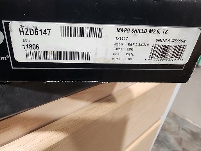 SMITH & WESSON M&P9 SHIELD M2.0 9MM LUGER (9X19 PARA) - Image 1 of 3