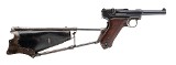 DWM VERY RARE 1902 AMERICAN EAGLE FAT BARREL WITH IDEAL SHOULDER STOCK 9MM LUGER (9x19 PARA) - 1 of 3