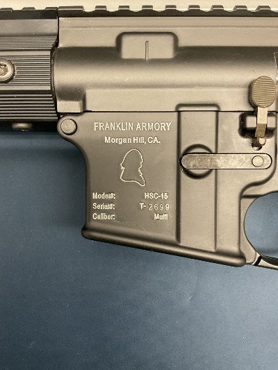 FRANKLIN ARMORY hsc-15 5.56X45MM NATO - Image 3 of 3