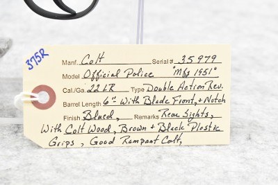COLT OFFICIAL POLICE .22 LR - Image 2 of 3