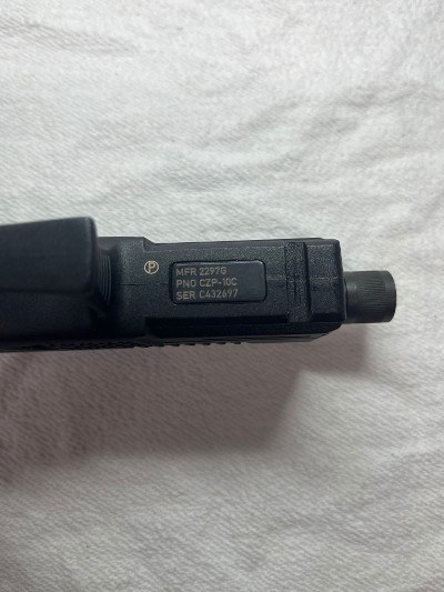 CZ P-10C THREADED 9MM LUGER (9x19 PARA) - Image 3 of 3
