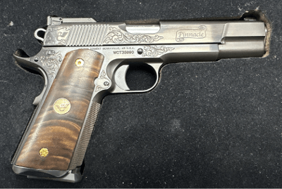 WILSON COMBAT Pinacle DELUXE CASE HAND ENGRAVED .45 ACP - Image 1 of 3