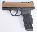 SIG SAUER LNIB SIG SAUER P365 SNAKEBITE TWO-TONE 9MM 3.1" BBL OPTIC READY W/ BOX & 2-MAGS 9MM LUGER (9x19 PARA) - 1 of 3