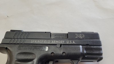SPRINGFIELD ARMORY XD-9 sub compact 9MM LUGER (9x19 PARA) - Image 2 of 3