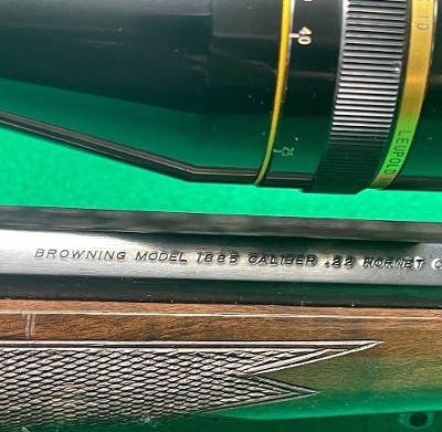 BROWNING 1885 LOW WALL .22 HORNET - Image 7 of 11
