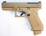 GLOCK GLOCK G19X GEN 5 MOS 9MM 4.02" BBL COYOTE TAN W/ BOX 3-MAGS NIGHT SIGHTS 9MM LUGER (9x19 PARA) - 1 of 3