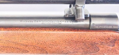 WINCHESTER MODEL 52A CHAMBERED IN .22 LR IS FROM 1938 .22 LR - Image 3 of 3