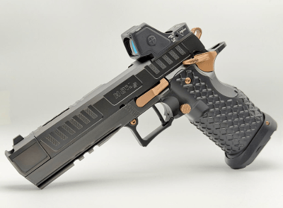 JACOB GREY FIREARMS NOX9 BARREL BLACK DLC FINISH WITH COPPER CANYON PVD CONTROLS TRIJICON RMR HD (3.25 MOA 9MM LUGER (9x19 PARA) - Image 2 of 3