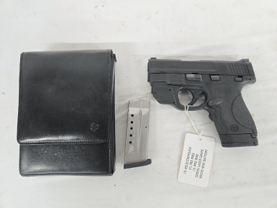 SMITH & WESSON M&P9 Shield w/Crimson Trace Laser, 2 Mags, Holster Pouch 9MM LUGER (9x19 PARA) - Image 1 of 3
