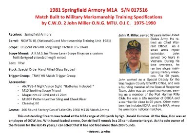 SPRINGFIELD ARMORY M1A SUPER MATCH 7.62 nato/.308 win - Image 3 of 10