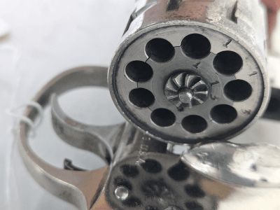 H&R 930, Nickel Plated, Swing Open Cylinder .22 LR - Image 2 of 3