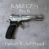 CZ 75 Factory Nickel Plated RARE 9MM LUGER (9x19 PARA) - 1 of 15