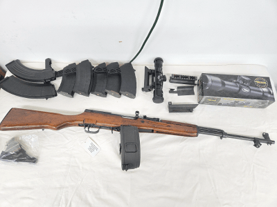 NORINCO SKS AK-47 w/Drum Mag, 5 Magazines, Original Internal Mag, 3 Scope Mounts 7.62x39mm - Image 9 of 14