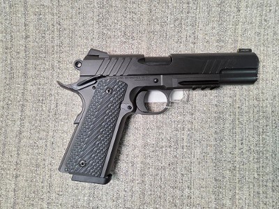 SAVAGE ARMS 1911 GOVT BLACK MELONITE RAIL .45 ACP - Image 1 of 3