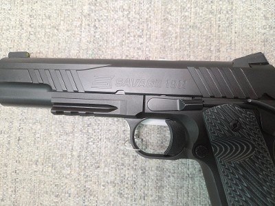 SAVAGE ARMS 1911 GOVT BLACK MELONITE RAIL .45 ACP - Image 3 of 3