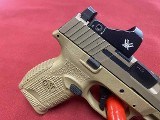 FN 509 SUB COMPACT FDE 9MM MOS VIPER RED DOT 9MM LUGER (9x19 PARA) - Image 3 of 7