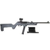 RUGER PC CARBINE + BACKPACKER STOCK, HOLOSUN OPTIC, 6 MAGS 9MM LUGER (9X19 PARA) - 3 of 3