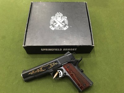 SPRINGFIELD ARMORY 1911 GARRISON BLUED ENGRVER .45 ACP - Image 1 of 5