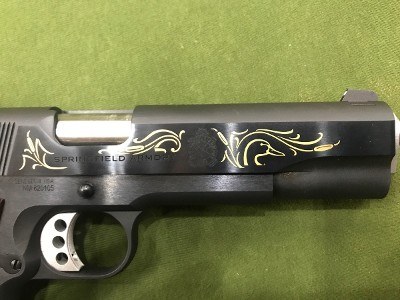 SPRINGFIELD ARMORY 1911 GARRISON BLUED ENGRVER .45 ACP - Image 3 of 5