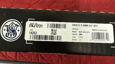 SMITH & WESSON Sheild X 9mm9MM LUGER (9x19 PARA) - Image 10 of 10
