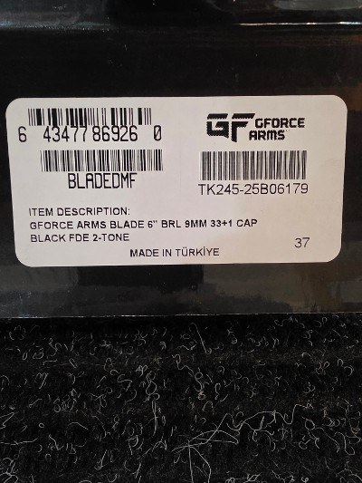 GFORCE ARMS BLADE 6 9MM LUGER (9x19 PARA) - Image 1 of 13