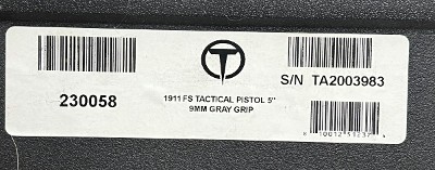 APEX TACTICAL SPECIALTIES M1911 A1-FS 9MM LUGER (9x19 PARA) - Image 13 of 14