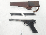 HI-STANDARD H-D Military w/Leather Holster, 2 Magazines .22 LR - 1 of 13