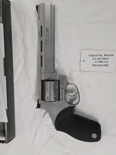 TAURUS Tracker Stainless w/Original Box .17 HMR - Image 8 of 10