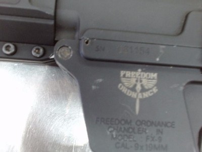 FREEDOM ORDNANCE FX-9 PISTOL 9MM LUGER (9x19 PARA) - Image 2 of 2