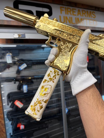 MASTERPIECE ARMS, INC. Iron Monkey 24k Gold Plated Pistol 1 of 50 Limited Drop EZ MAC & CHEESE 9MM LUGER (9x19 PARA) - Image 3 of 3