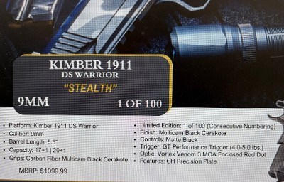 KIMBER 1911 DS Warrior 9MM LUGER (9x19 PARA) - Image 15 of 17