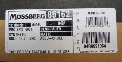 MOSSBERG 940 PRO TACTICAL SPX 12 GA - Image 2 of 10