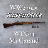 WINCHESTER M1 GARAND WIN 13 WW2 1945 .30-06 SPRG