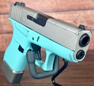 GLOCK 43, G43 9mm 3.41" Tiffany Blue/Silver with Taran Tactical Mag 9MM LUGER (9x19 PARA) - Image 4 of 9