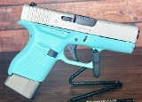 GLOCK 43, G43 9mm 3.41" Tiffany Blue/Silver with Taran Tactical Mag 9MM LUGER (9x19 PARA) - Image 2 of 9