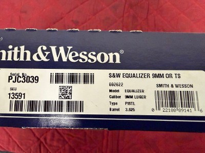 SMITH & WESSON EQUALIZER (THUMB SAFETY) 9MM LUGER (9x19 PARA) - Image 4 of 4