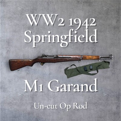 SPRINGFIELD ARMORY M1 Garand WW2 1942 Uncut Op Rod .30-06 SPRG - Image 1 of 14