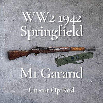 SPRINGFIELD ARMORY M1 Garand WW2 1942 Uncut Op Rod .30-06 SPRG - Image 1 of 14