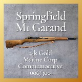 SPRINGFIELD ARMORY M1 Garand Marine Commemortive 24k Gold.30-06 SPRG - Image 1 of 25