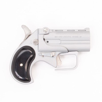 OLD WEST DERRINGER SHORT BORE SATIN/BLACK GRIPS .380 ACP - Image 2 of 3