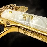 COLT 24K Gold - 1911 - 45ACP - Unique COLT Scroll Engraved - Polished & Gold Plated .45 ACP - Image 9 of 12