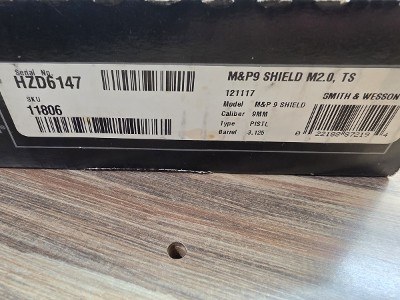 SMITH & WESSON M&P 9 Shield9MM LUGER (9x19 PARA) - Image 8 of 8