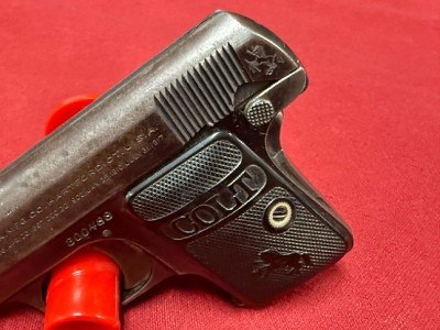 COLT MODEL M1908 MADE 1921 HAMMERLESS .25 AUTO .25 - Image 5 of 7
