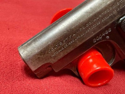 COLT MODEL M1908 MADE 1921 HAMMERLESS .25 AUTO .25 - Image 6 of 7