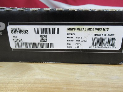 SMITH & WESSON M&P9 M2.0 METAL OR 9MM LUGER (9X19 PARA) - Image 6 of 6